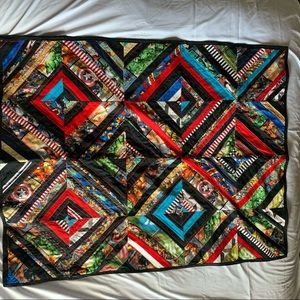 Handmade Marvel Superhero Dog Quilt Couch Cover